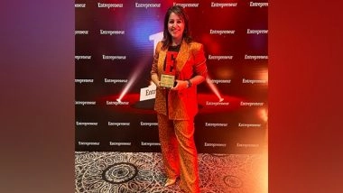 Business News | Celebrating a Visionary: Amrita Samant of MommyShots Awarded Creative Entrepreneur of the Year 2023 by Entrepreneur India