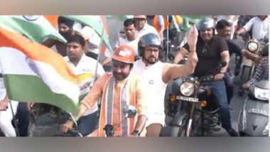 India News | Vice President Jagdeep Dhankar Flags off 'Har Ghar Tiranga' Bike Rally in Delhi