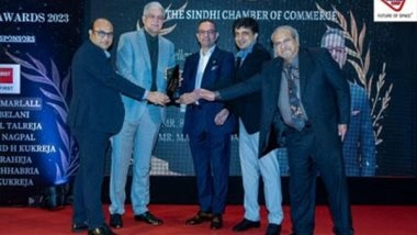 Business News | Exceptional Business Leadership Recognized: RMZ's Raj and Manoj Menda Honoured by the Sindhi Chamber of Commerce