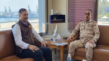 World News | Indian Envoy Calls on Kuwait's Navy Chief, Discusses Navy to Navy Cooperation