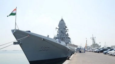 World News | Bahrain: INS Visakhapatnam and Deepak Reach Port Mina Salman