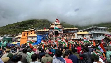 India News | National Flag Hoisted at Badrinath Dham Temple in Uttarakhand