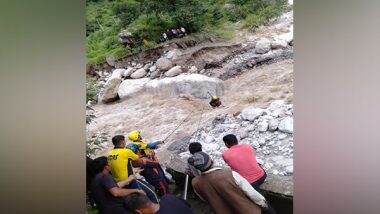 India News | Bridge Collapses in Uttarakhand's Rudraprayag, 52 People Rescued: SDRF