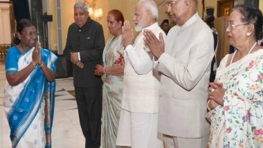 India News | PM Modi, Vice President Dhankar Attend President Murmu's At-Home Reception on I-Day