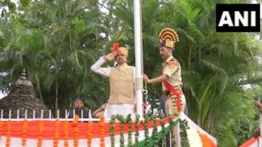 India News | MP CM Chouhan Hoists National Flag in Bhopal, Makes Several Announcements