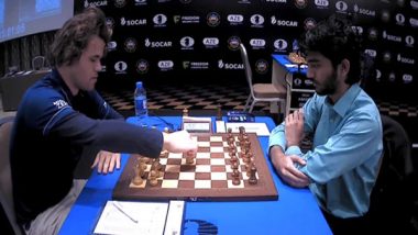 Chess World Cup: Magnus Carlsen wins 1st game against Gukesh D