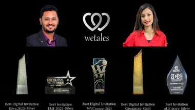 Business News | WeTales.in Bags Several Prestigious Awards, Showcasing Innovation and Excellence in Digital Invitation Design