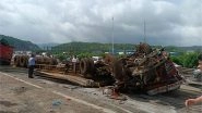 India News | Maharashtra: 2 Killed, 4 Injured After Container Overturns on Mumbai-Pune Expressway