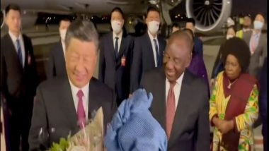 World News | 15th BRICS Summit: Chinese President Xi Jinping Reaches Johannesburg