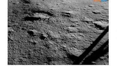 India News | Chandrayaan-3: ISRO Shares Image of Vikram's Landing Site