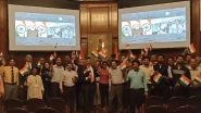 World News | Indian High Commission in London Celebrates Successful Landing of ISRO&rsquo;s Chandrayaan-3 on Moon