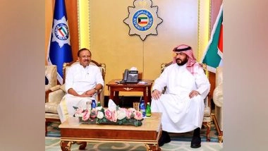 World News | MOS Muraleedharan Meets Kuwait's First Deputy PM, Discuss Welfare of Indian Community
