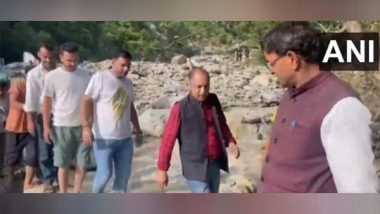 India News | Himachal Pradesh: Former CM Jairam Thakur Visits Landslide-affected Areas of Kuklah
