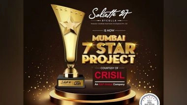 Business News | CRISIL Real Estate Star Grading Awards 7 out of 7 Stars to Salsette 27, A Project Managed and Marketed by Peninsula Land Ltd