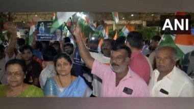 India News | People Gather Outside HAL Airport in Bengaluru to Welcome PM Modi