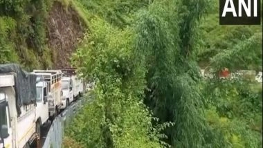 India News | Himachal Pradesh: Kullu-Mandi Highway Blocked Due to Landslide