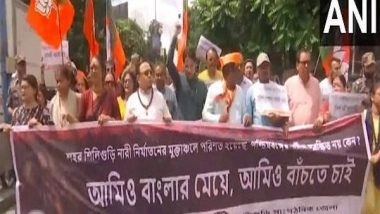 India News | West Bengal: BJP Holds Protest Against TMC Govt After Rape and Murder of Minor in Siliguri