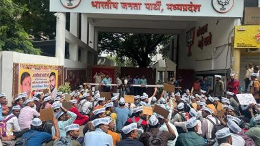 India News | MP: OBC Candidates Selected as Govt Teachers Protest at BJP State Office Demanding Appointment