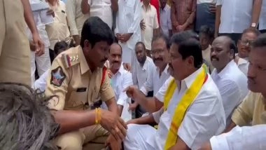 India News | Andhra Pradesh: Police Detains TDP Leaders on Their Way to Sand Dunes