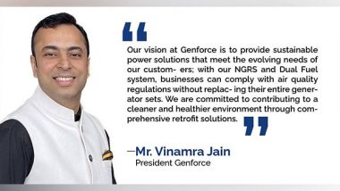 Business News | GenForce 100 Per Cent Mono PNG NGRS & Dual Fuel Conversion Kit: Answer to DG Set Ban in Delhi-NCR