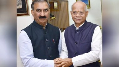 India News | Himachal Pradesh: Governor Pats Back of CM Sukhu for Efforts Taken After Natural Calamity