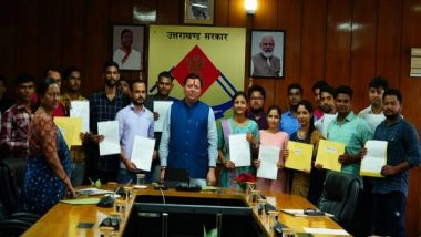 India News | Uttarakhand CM Hands Appointment Letters to 17 Candidates Under Higher Education Dept&nbsp;