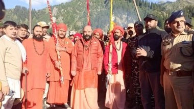 India News | 'Chhari Mubarak' Leaves for Sheshnaag; Marks Culmination of Amarnath Yatra