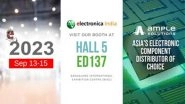 Business News | Ample Solutions to Debut at Electronica India 2023 - Hall 5 Booth ED137