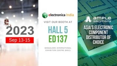 Business News | Ample Solutions to Debut at Electronica India 2023 - Hall 5 Booth ED137