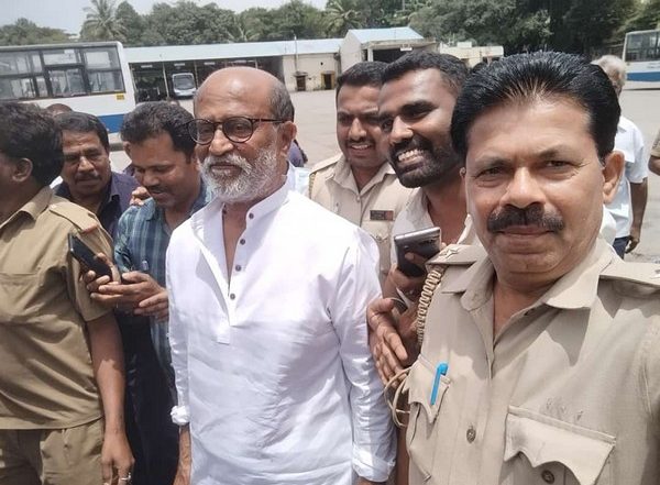 Rajinikanth Pays Surprise Visit to Depot No-4 of BMTC in Bengaluru, Where He Once Worked as a Conductor! (View Pic)