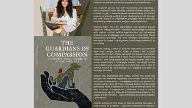 Business News | Youngest Philanthropist of the Year, Soubhagya Sharma, Inspires with New Book 'Guardians of Compassion'