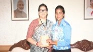 Sports News | Smriti Irani Felicitates Gold Medal-winning Indian Women's Blind Cricket Team