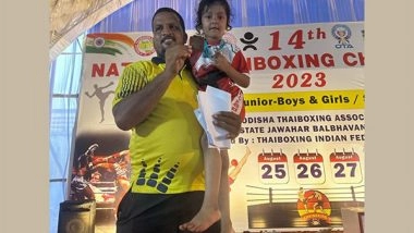 Business News | 4-year-old Kritika Tripathi Becomes India’s Youngest Bronze Medalist in National Thaiboxing Championship