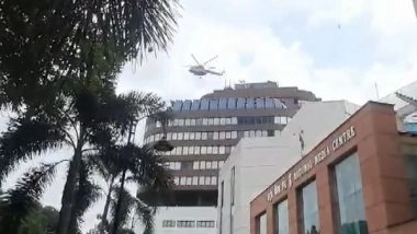 World News | Chopper Lands at Delhi's Le Meridien Hotel for Security Drills Ahead of G20 Summit