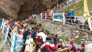 India News | J-K: 62-day-long Amarnath Yatra Concludes, Thousands of Devotees Offer Prayers at Cave Shrine