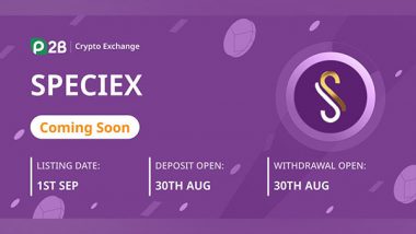 Business News | SPECIEX Token (SPEX) to Be Listed on P2B Exchange, Opening New Avenues for DeFi and NFT Enthusiasts