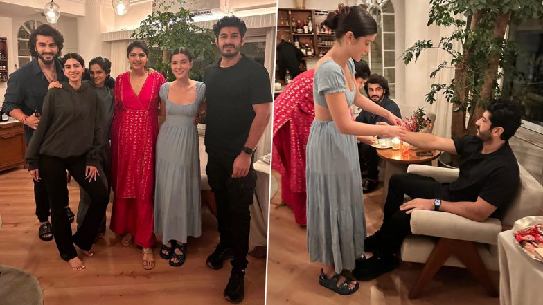 Arjun Kapoor Celebrates Raksha Bandhan With Sisters Anshula and Khushi Kapoor (View Pics)