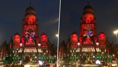 Independence Day 2023: BMC Building in Mumbai Illuminates in Tricolour With Holograms of Freedom Fighters Ahead of 77th I-Day (See Photos and Video)