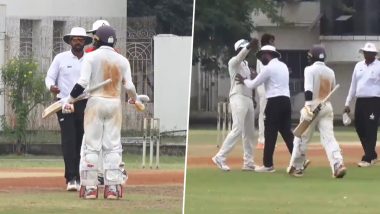 Baba Aparajith Engages in Argument With Umpires, Opposition Player After Being Controversially Dismissed During TNCA Division 1 Match (Watch Video)