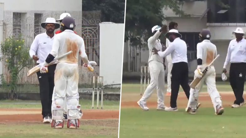 Baba Aparajith Engages in Argument With Umpires, Opposition Player After Being Controversially Dismissed During TNCA Division 1 Match (Watch Video)