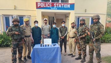 Jammu and Kashmir: Police and Indian Army Bust Terror Module in Baramulla's Uri, Arrest Three LeT Terrorists