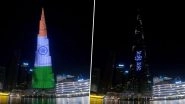 Tiranga on Burj Khalifa Video: World's Tallest Building Illuminates With Colours of Indian National Flag on 77th Independence Day