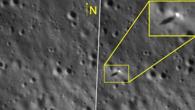 'I Spy You': Chandrayaan 2 Orbiter's High-Resolution Camera 'Photoshoots'  Chandrayaan 3 Lander After Its Landing on Moon, ISRO Shares Pictures