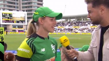 ‘You’re a Bit of Barbie Yourself’ Presenter Chris Hughes Draws Flak For His Remark Towards Australian Cricketer Maitlan Brown During the Hundred 2023 (Watch Video)