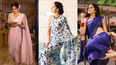 Taapsee Pannu Birthday: Pictures of the 'Dunki' Actress in Pretty Sarees That Will Win Your Hearts