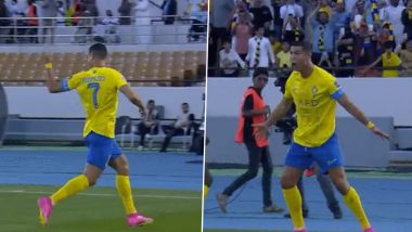 Cristiano Ronaldo Hits the ‘SIUUU’ Celebration After Scoring in Al-Nassr vs Raja CA Arab Club Champions Cup 2023 Quarterfinal, Video Goes Viral