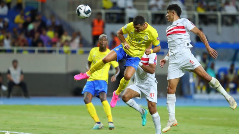 Cristiano Ronaldo Scores Header As Al-Nassr Qualify for Arab Club Champions Cup 2023 Quarterfinals With 1-1 Draw Against Zamalek (Watch Goal Video Highlights)