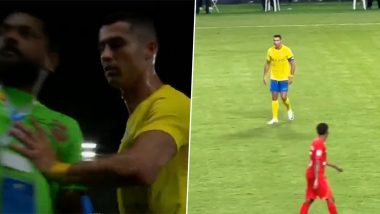 Angry Cristiano Ronaldo Yells at Referee and Pushes Man Trying To Take Selfie During Al-Nassr’s 4–2 Win Over Shabab Al-Ahli, Videos Go Viral!