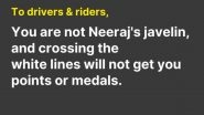'Be Like Neeraj Chopra, Win Hearts Not Challans': Delhi Police's Creative X Post on Road Safety