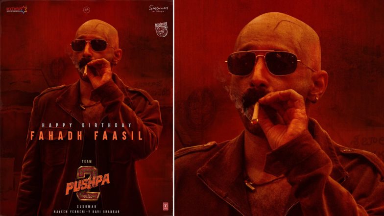 Pushpa 2- The Rule: Makers Drop Intense New Look of Fahadh Faasil on His Birthday (View Poster)